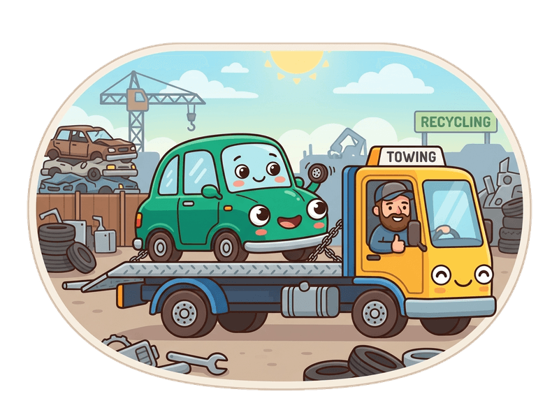 Scrap Car Collection service illustration